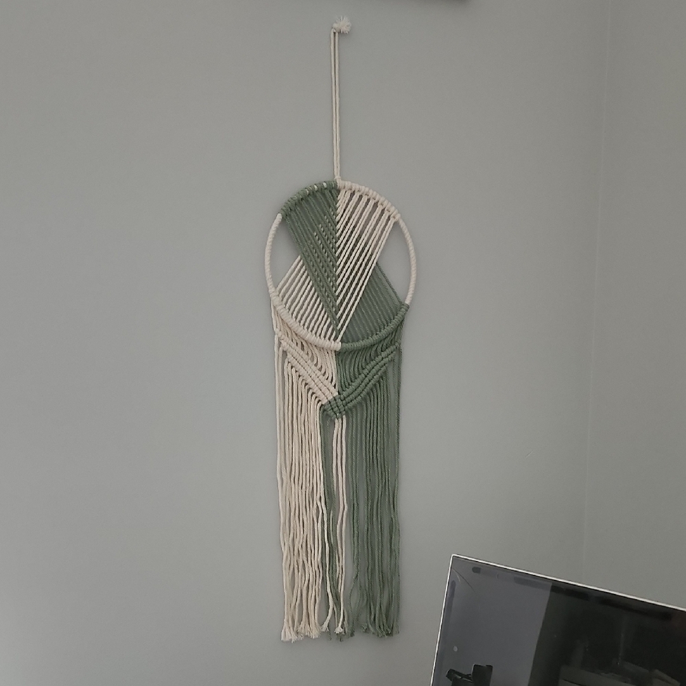 Green and Cream Wall Hanging